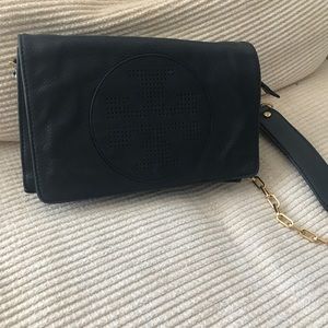 Black Tory butch chain clutch